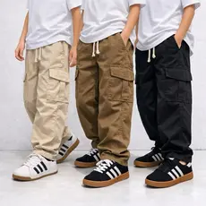 Calça Cargo Street Infantil Skatista Juvenil Sarja 2 ao 16 Anos Unissex