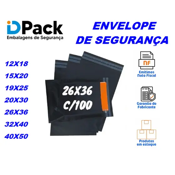26 x 36 1000 Unidades Envelope de Segurança Para Envio De Correios