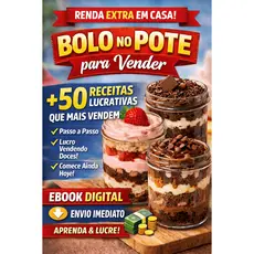 Bolo no Pote para Vender | +50 Receitas Lucrativas PDF | Renda Extra em Casa