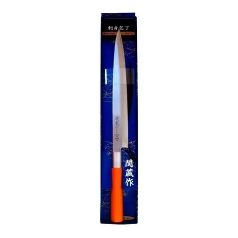 Faca Sashimi Sushi Japonesa Cabo Laranja 24cm Sekizo