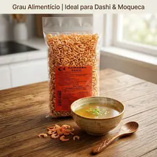 Camarão Seco Desidratado Sem Casca 200g Salgado - Alimento Para Culinária Japonesa, Dashi e Pratos Típicos