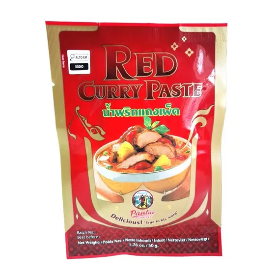 Pasta De Curry Vermelho Thailandia Envelope 50g - Pantai