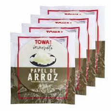 Papel De Arroz Tailandês Spring Rolls 340g (Kit com 4)