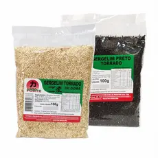 Kit Gergelim Branco Torrado 100g + Gergelim Preto Tor. 100g