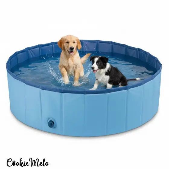 Mini Piscina Pet Dobrável Portátil Reforçada 340L Super Resistente Cachorros Refrescante Verão