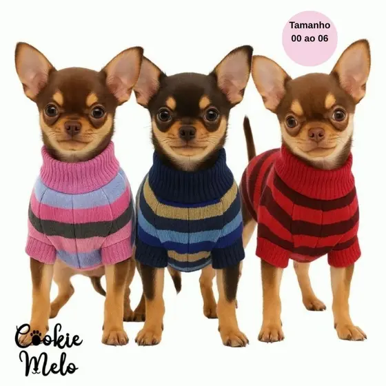 Kit 2 Roupa Pet Mini Pequeno Porte Roupinha Pinscher Chihuahua Cachorro Raça Filhotes