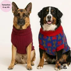 Roupa Pet Grande Tricot Roupinha Cachorro Gato G GG XG  Pronta Entrega Envio Imediato