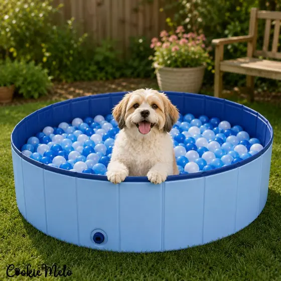 Piscina Banheira Pet Dobrável para Cachorros 340L PVC Banheira Portátil Resistente Para Bolinhas