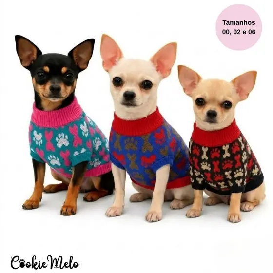 Kit 3 Roupa Pet Ideal Pinscher Cachorro Raça Mini Micro Filhotes Entrega Rápida Flex