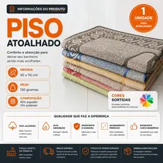 Toalha De Piso Atoalhado Para Banheiro 1 Unidade Toalha Pezinho Para chão Banheiro