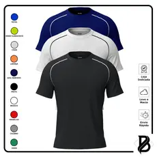 KIT ATÉ 3 Camisetas Dry Fit Masculina Academia | Fitness Lisa Confortável