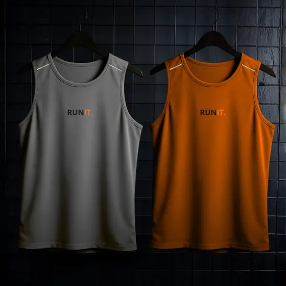 Regata Dry Fit Estampada Masculina Kit 2 Academia Corrida Fitness