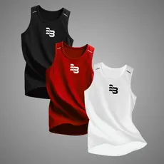 Kit 3 Regatas Estampadas Dry Fit Masculina Treino e Corrida