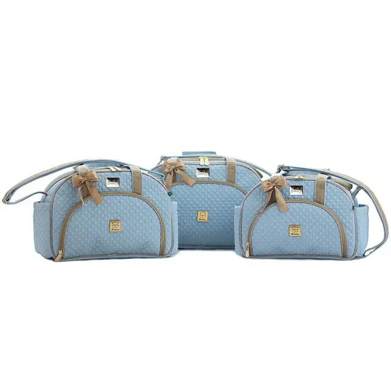 Conjunto Bolsas Maternidade PERSONALIZADAS Bebe Enxoval - Linha Pópeti - Bolsa G, Bolsa M, Bolsa P