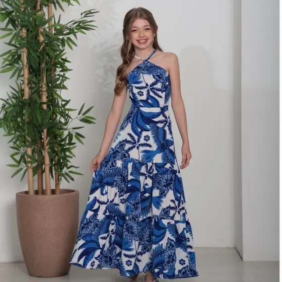 Vestido Grécia Juvenil Longo do 12 ao 16