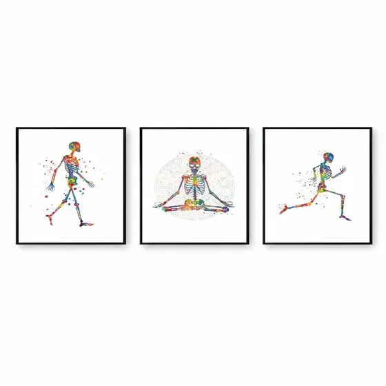 Quadro decorativo Anatomia (3 peças)