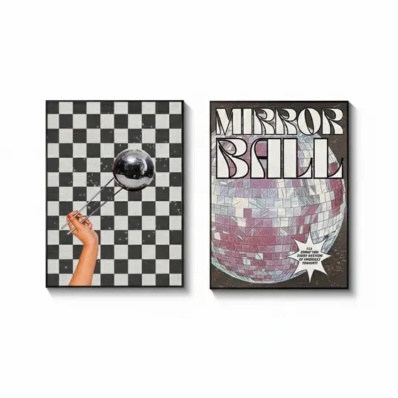 Quadro decorativo Taylor Swift Mirrorball 2 peças 60x40