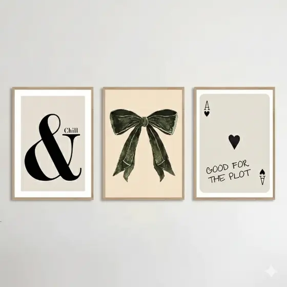 Quadros decorativos Moderno art vibrante, perfeito para escritório, sala de estar, café (3 peças)