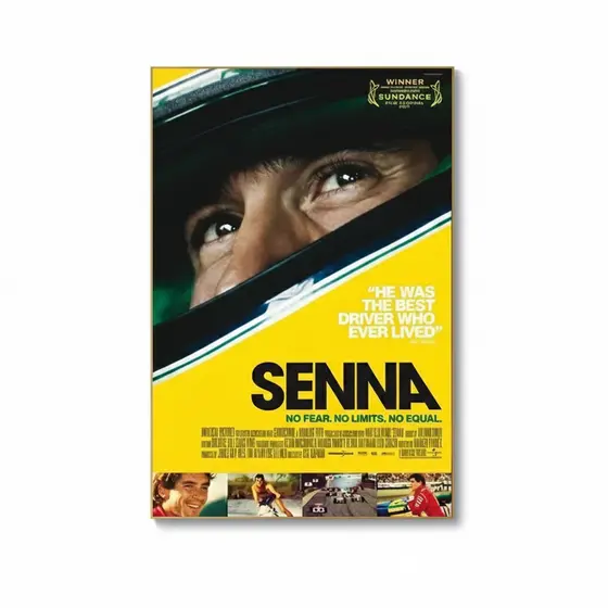 Quadro decorativo Escandinavo Minimalista Ayrton Senna Fórmula 1 60x90