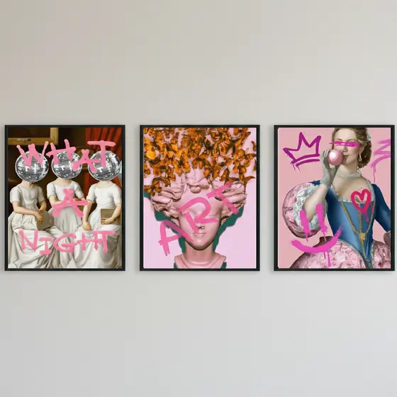 Quadros decorativos Pinturas modernas Rainhas (3 peças)