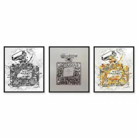 quadro decorativo perfumes sala loja quarto 20x30