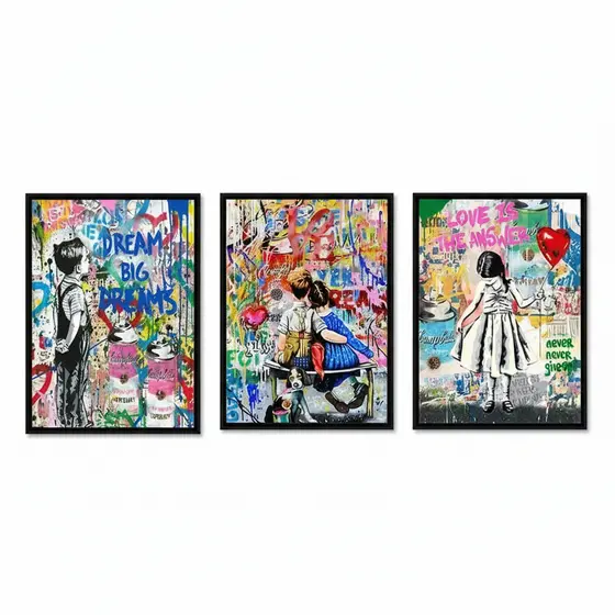 Quadro decorativo Graffiti Pop Posters e Impressões para Crianças 40x60