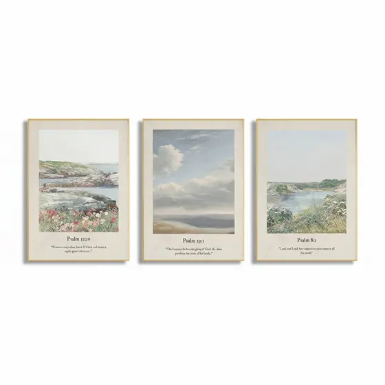 Quadro decorativo Galeria Cristã 40x60 (3 peças)