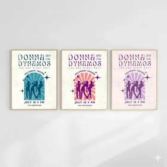 Quadros decorativos Música clássica de Donna e dynamos (3 peças)