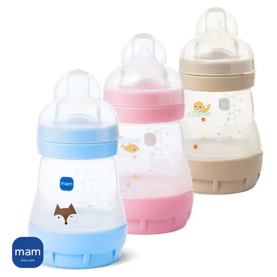 Mamadeira MAM Easy Start Anticólica 160ml Com Bico Silicone Simétrico Ultramacio Confortável Bebê Recém-nascido