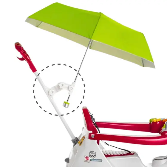Suporte de Sombrinha Guarda-Chuva Sol Regulável 3 Engrenagens Resistente Capota Seguro Carrinhos Triciclos Infantil