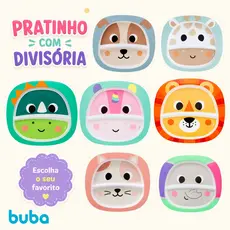 Pratinho com Divisória da Buba Prato Infantil Prato de Criança