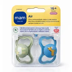 Chupeta 16+ meses MAM Air Tamanho 3 Bico Silicone Bebê Menino Azul