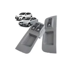 Par Botão Vidro Elétrico Interruptor Fiat Palio Grand Siena 12/15 Duplo e Simples Motorista e Passageiro-FA0102/FA0101