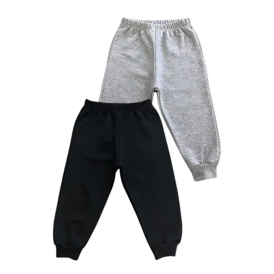 Kit 2 Calça Moletom Infantil Roupa de Inverno Menino ou Menina 2 a 10 Anos Peluciada