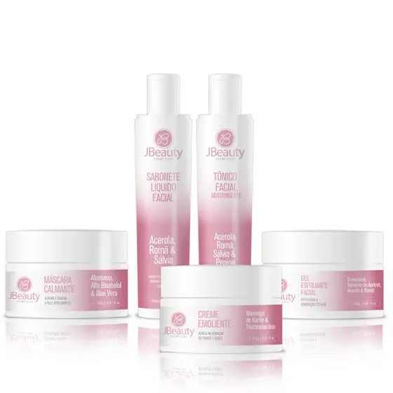 Kit Limpeza De Pele Profissional Jbeauty 5 Itens