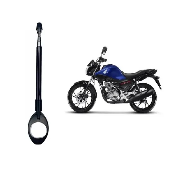 Antena Corta Pipa Para Moto Proteção Anteninha P/ Segurança De Motoqueiros Preta Bicicleta Bike Mtb