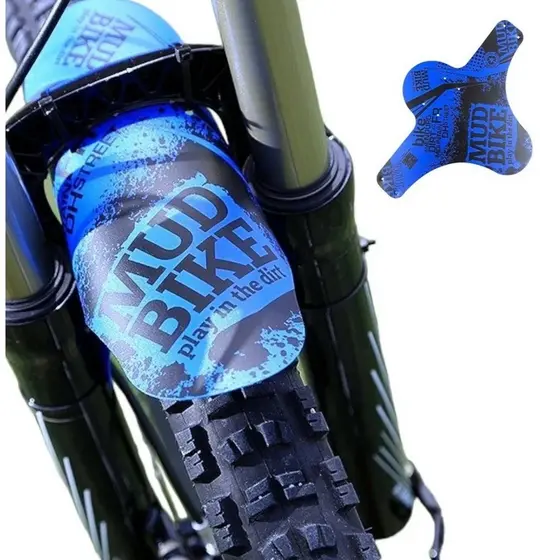 Paralama Azul Para Bike Mudbike Dianteira Termoplástico P/ Mountain Bike Trilha Proteção de Sujeira