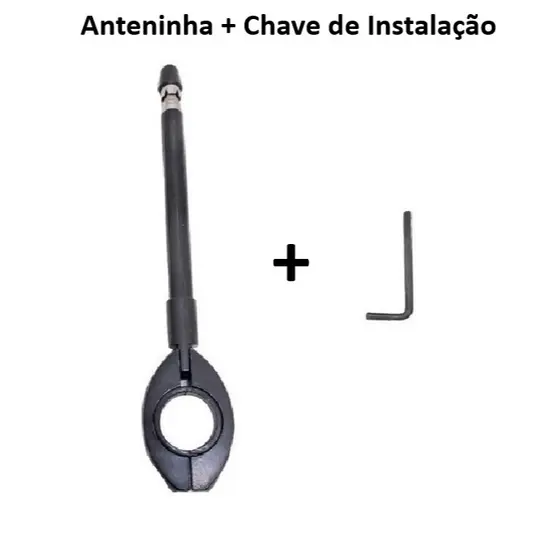 Anteninha Corta Pipa Preta P/ Guidão de Bike Antena P/ Bicicleta Todos Os Estilos Mtb Speed Passeio