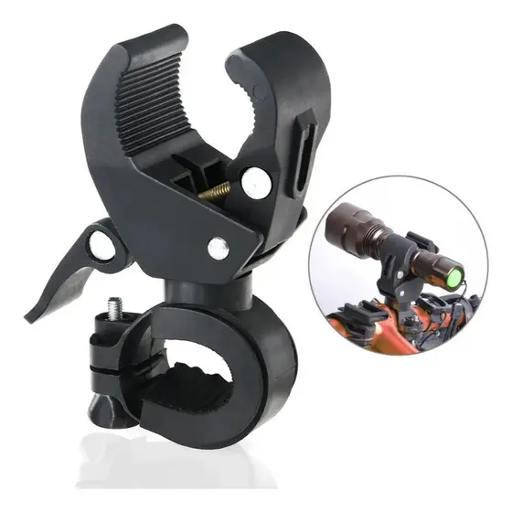 Suporte de Lanterna P/ Guidão de Bicicleta Resistente Universal, Fácil Instalação Bike Mtb Trilha