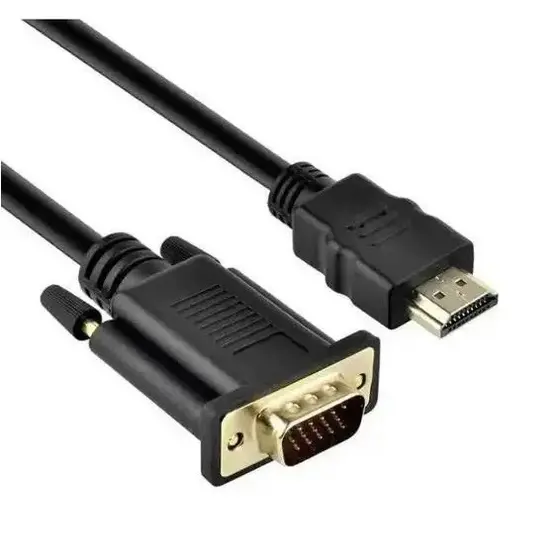 Cabo Conversor Adaptador Hdmi Macho X Vga Macho 1.8 Metros Notebook Para Monitor ou Televisão