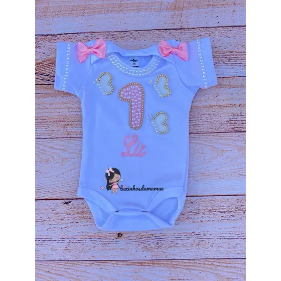 Body Borboleta Mesversario Jardim Encantado Roupa Tematica Infantil