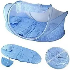 Berço de  Bebê Portátil Tenda Com Mosquiteiro Ninho Redutor Para Cama 3 Peças Menino e Menina