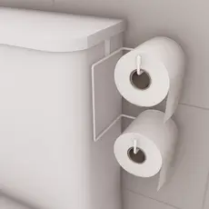 Suporte de Papel Higiênico Banheiro Acoplado 2 Rolos Aço