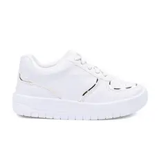 Tênis Infantil Menina Fashion Com Friso Dourado Cano Baixo Casual