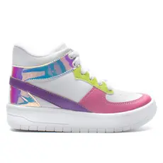 Tênis Casual Infantil  Menina Fashion Cano Médio Refletivo Recortes