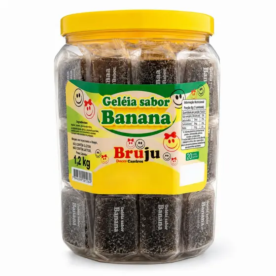 Pote Geleia de Banana C/20 Unidades 1,2kg Bruju Festa Junina Doce Típico