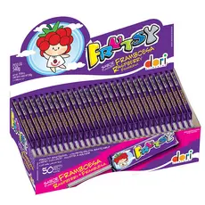 Pirulito Mastigável Frutsy Framboesa C/50 Unidades Dori