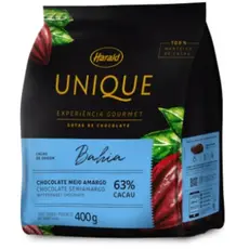 Chocolate Unique Bahia 63% Cacau em Gotas 400g Harald