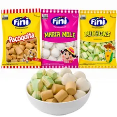 Kit Fini Marshmallow's Doces Festa Junina Maria Mole, Milhows e Paçoquita 200g Cada Edição Limitada