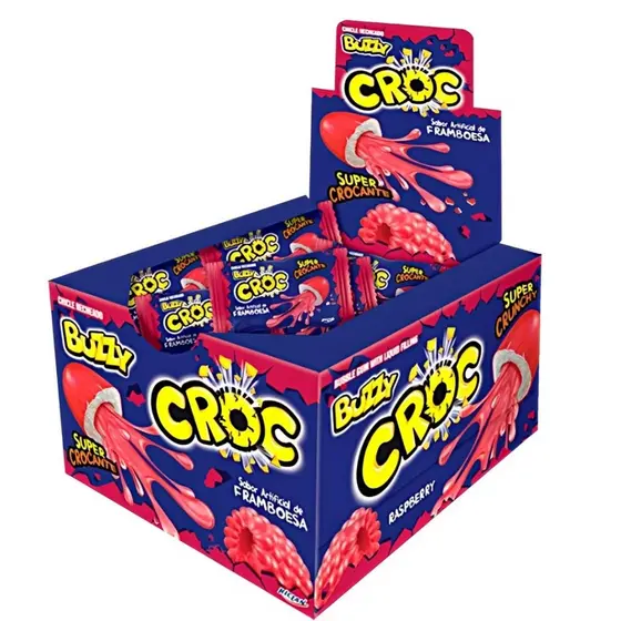 Chiclete Croc Framboesa C/40un Buzzy